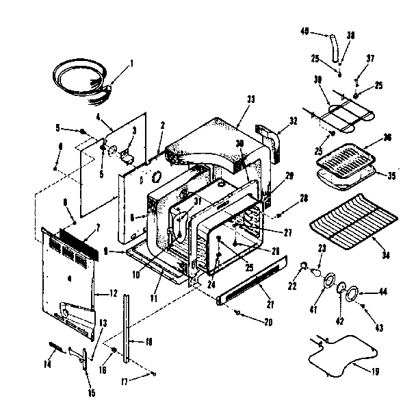 Kenmore 9114558690 body section diagram