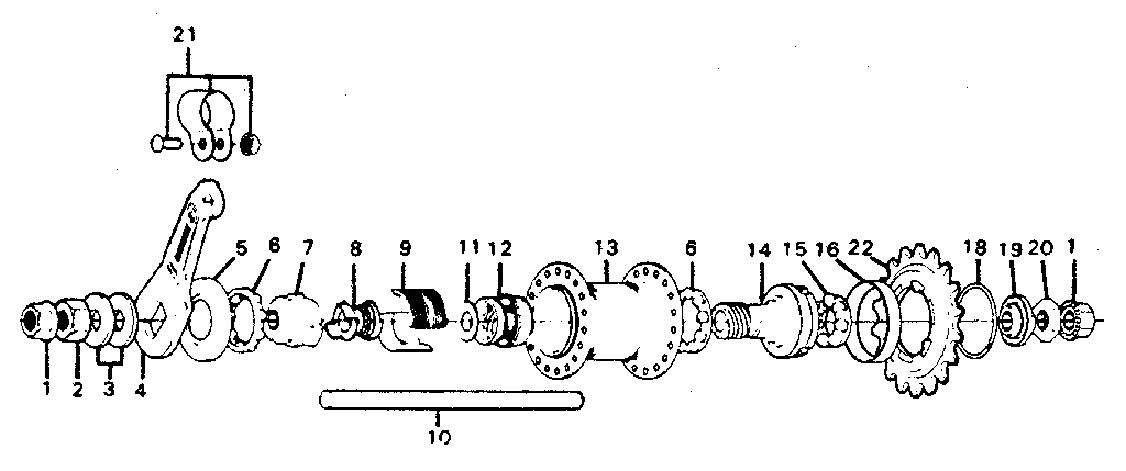 Sears 502479881 shimano rear hub diagram