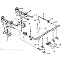 Kenmore 9117378610 illustration and parts list for top burner section diagram