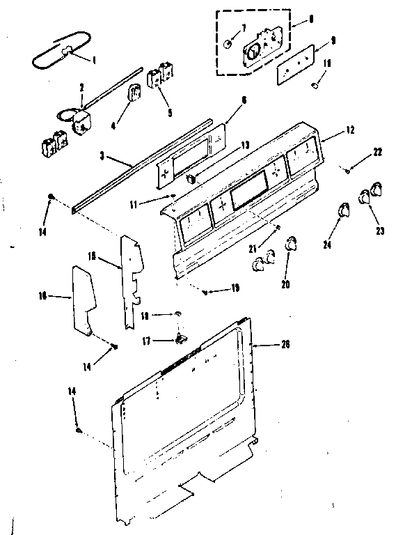 Kenmore 9119378410 backguard section diagram