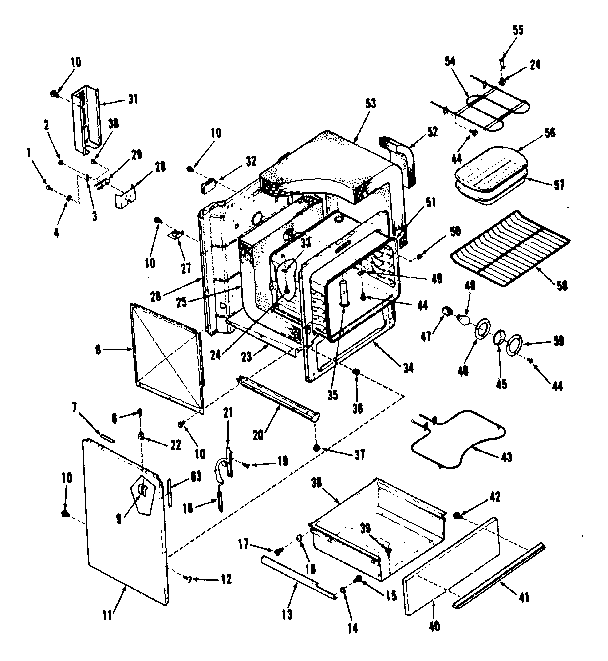 Kenmore 9119378410 body section diagram