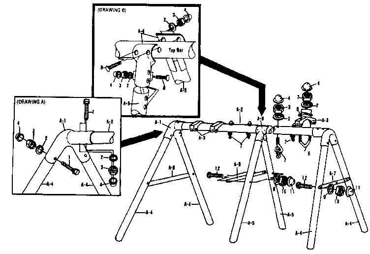 Sears 512720660 a-frame assembly diagram