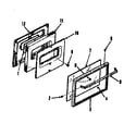 Kenmore 9113628690 oven door section diagram
