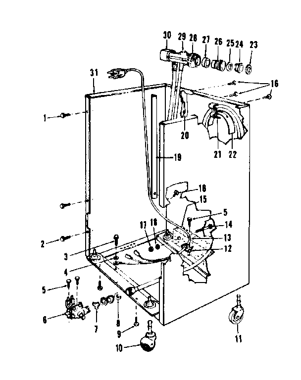 Kenmore 587736212 frame details diagram
