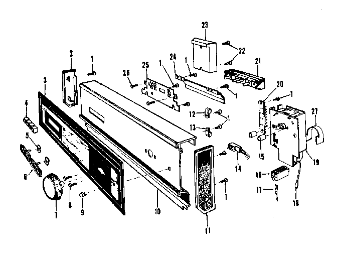 Kenmore 587736212 control panel details diagram