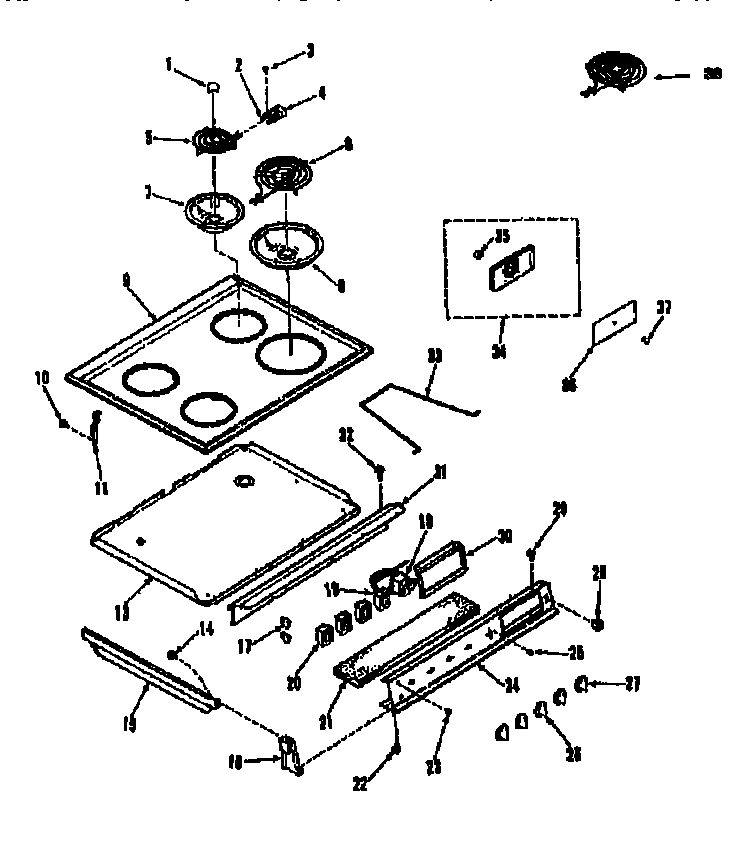 Kenmore 9114638690 main top section diagram