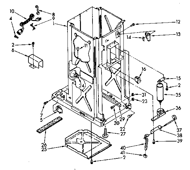 Kenmore 6651396580 frame parts diagram