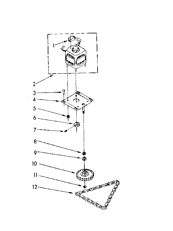 Kenmore 6651396580 motor and drive parts diagram