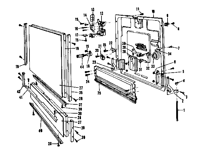 Kenmore 5871426080 door details diagram