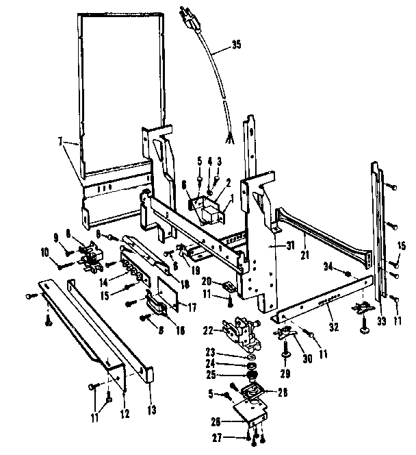 Kenmore 5871426080 frame details diagram