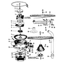 Kenmore 5871426080 motor, heater, and spray arm details diagram