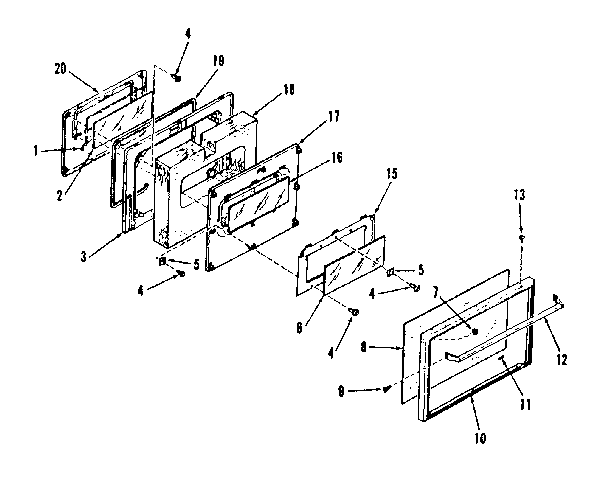 Kenmore 1194698690 over door section diagram