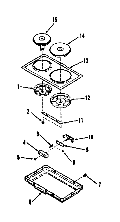 Kenmore 1194698690 optional electric hob element module kit 4998530 & 4998630 diagram