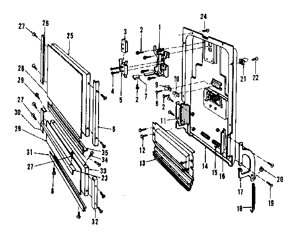 Kenmore 5871446080 door details diagram