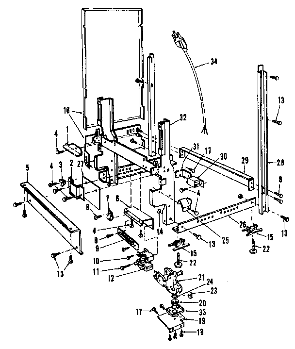 Kenmore 5871446080 frame details diagram