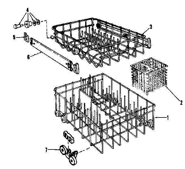 Kenmore 5871446080 rack details diagram