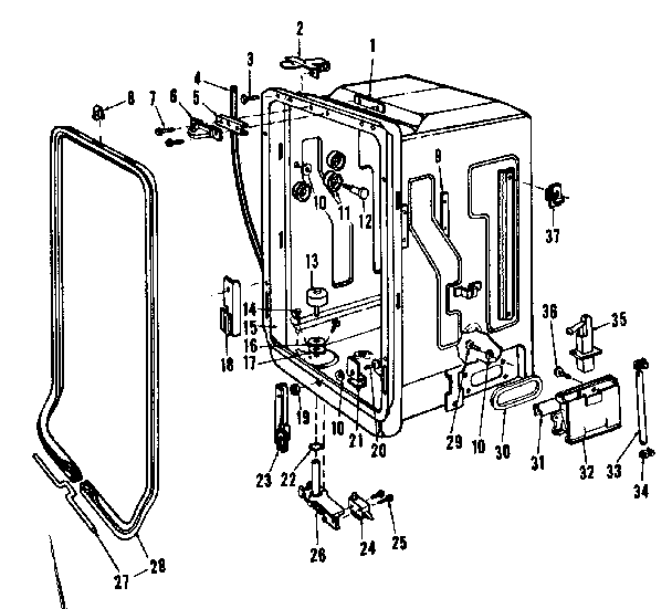 Kenmore 5871436080 tub details diagram