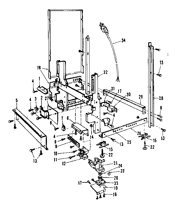 Kenmore 5871436080 frame details diagram
