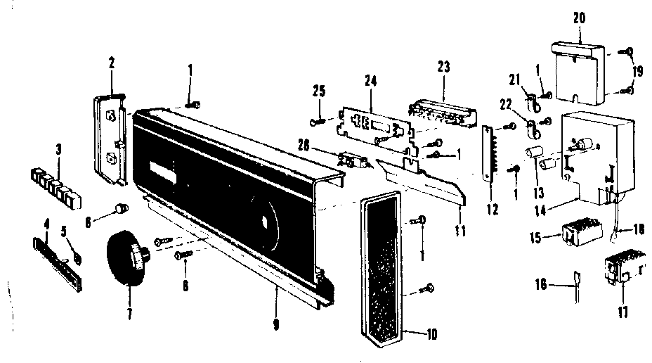 Kenmore 5871436080 console panel details diagram