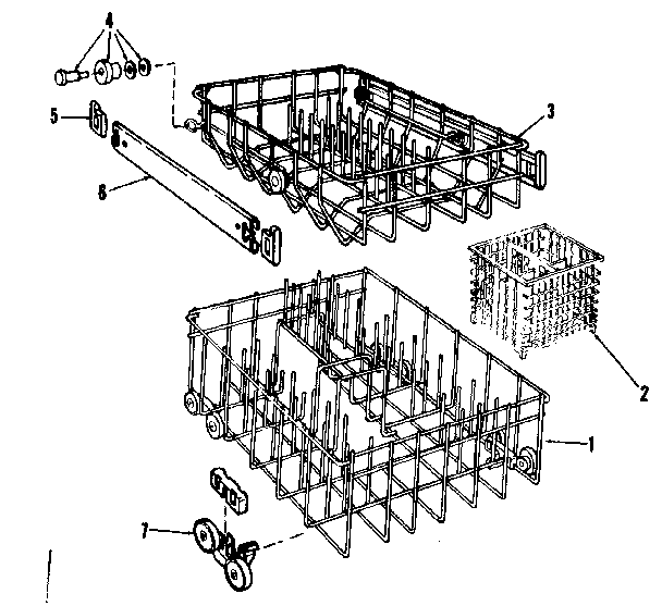 Kenmore 5871436080 rack details diagram