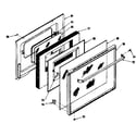 Kenmore 1197498510 oven door diagram
