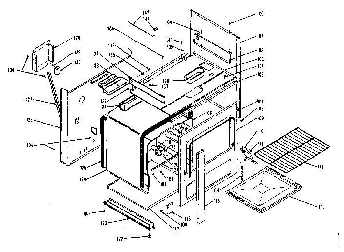 Kenmore 1197478011 body section diagram