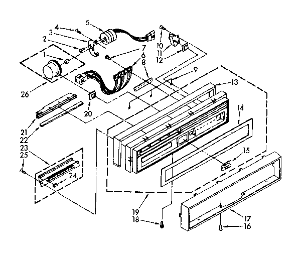 Kenmore 6651586580 control panel parts diagram