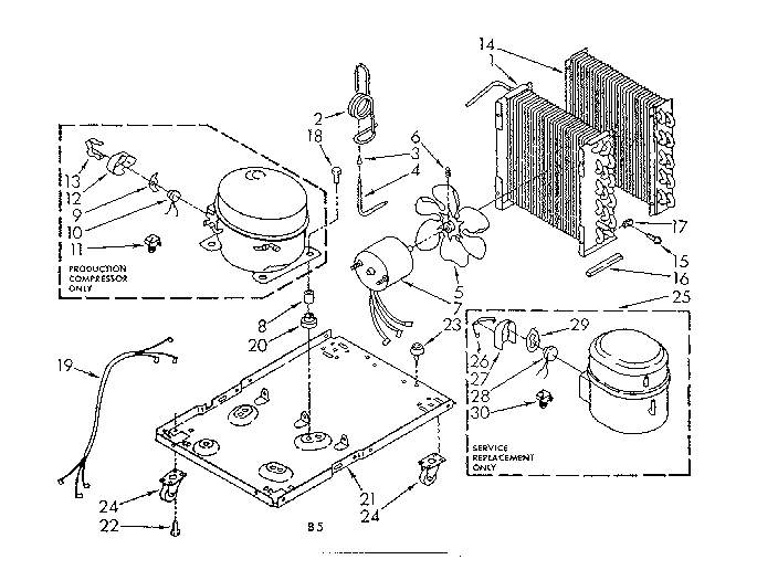 Kenmore 106855300 unit parts diagram