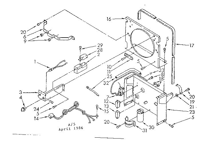 Kenmore 106855400 frame and control parts diagram