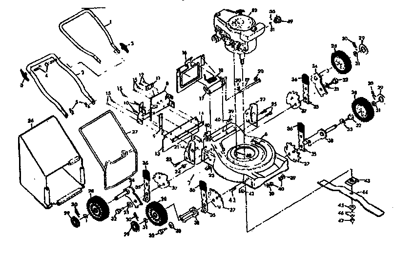 Craftsman 131973950 mower deck diagram