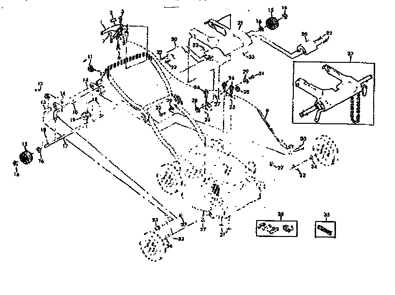 Craftsman 131973954 handle assembly diagram
