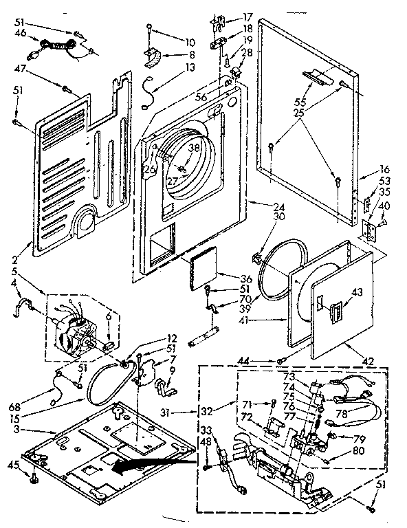 Kenmore 11089416330 cabinet parts diagram