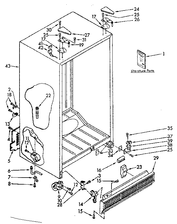 Kenmore 1068562370 cabinet parts diagram