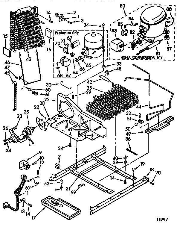 Kenmore 1068562370 unit parts diagram