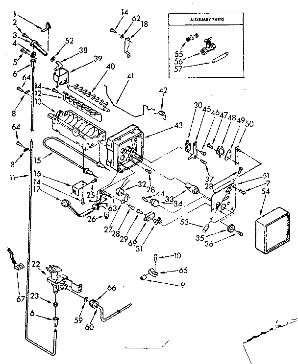 Kenmore 1068562370 icemaker parts diagram