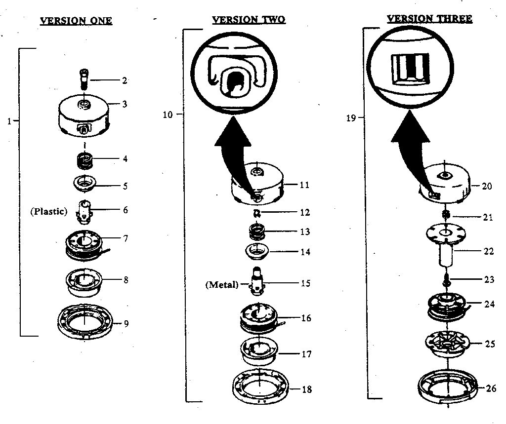 Craftsman 358796131 3 version cutting head diagram