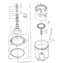 Kenmore 11082682300 agitator, basket and tub parts diagram