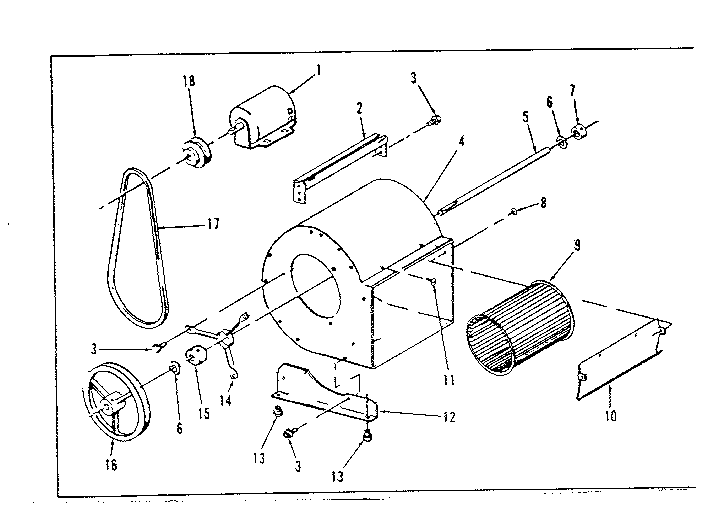 Kenmore 610742050 blower assembly diagram
