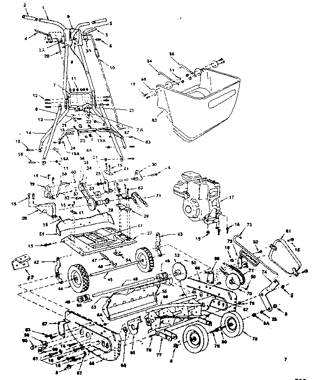Craftsman 328375100 front throw reel mower diagram