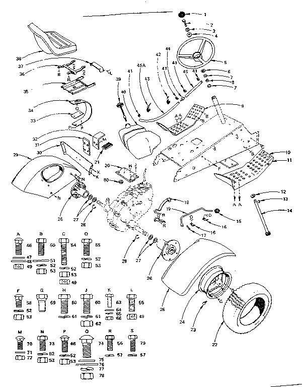 Craftsman 91725190 steering and final drive diagram