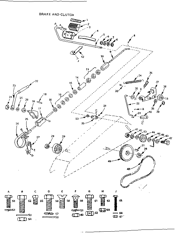 Craftsman 91725190 brake and clutch diagram