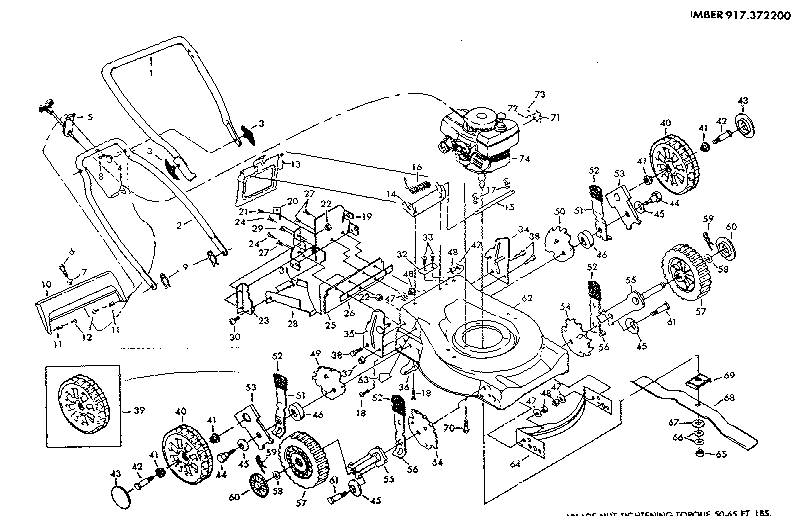 Craftsman 917372200 main frame diagram