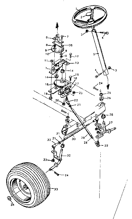Craftsman 502253760 steering replacement parts diagram