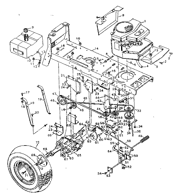 Craftsman 502253760 drive replacement parts diagram