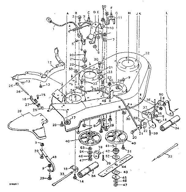 Craftsman 502253760 replacement parts blade housing lower half diagram