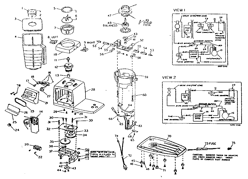 Oster 980-16 replacement parts diagram