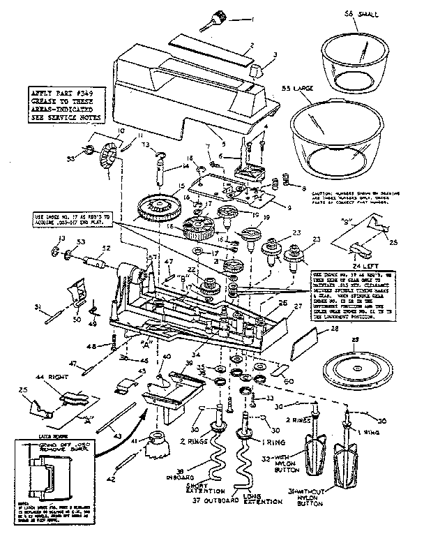 Oster 980-16 base assembly complete diagram