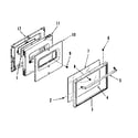 Kenmore 9117858610 oven door section diagram