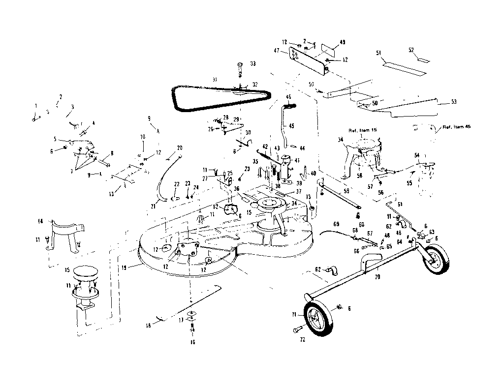 Craftsman 536250820 mower deck diagram