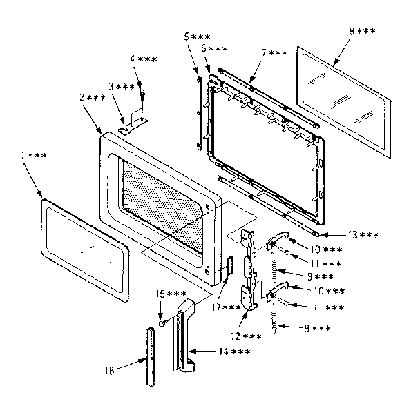 Kenmore 5658701080 door parts diagram
